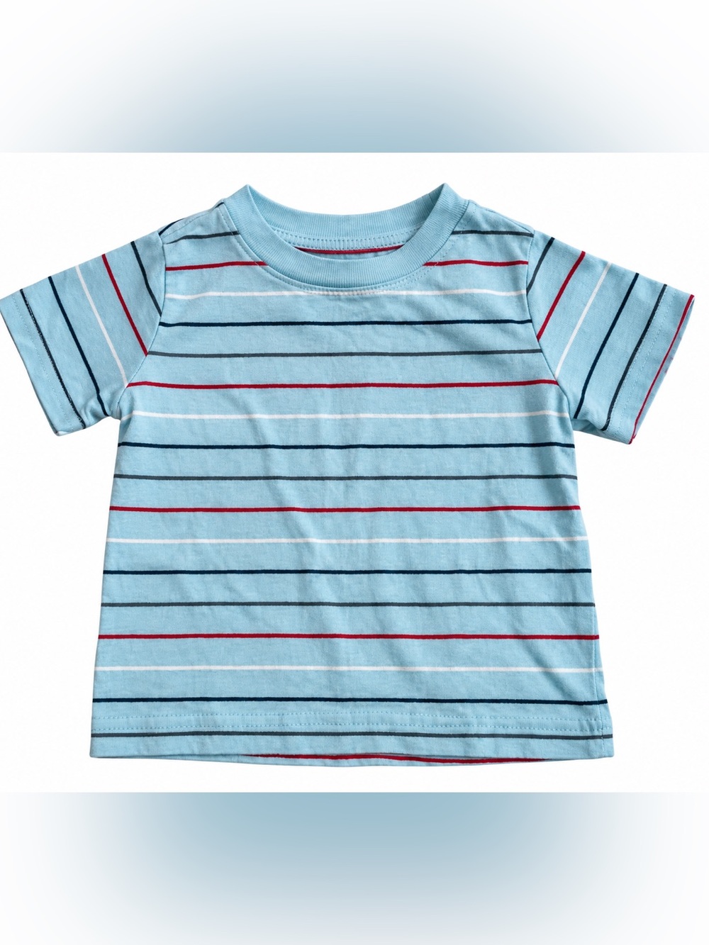Wonderkids Blue Tee with Red and White Stripes